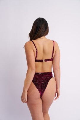 Lunalae Short Basic Velours Sparkle Bordeaux