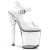 Pleaser Sandales XTREME-808 Transparent Argent EU-38/US-8