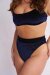 Lunalae Haut Scrunch Velours Sparkle Navy XS