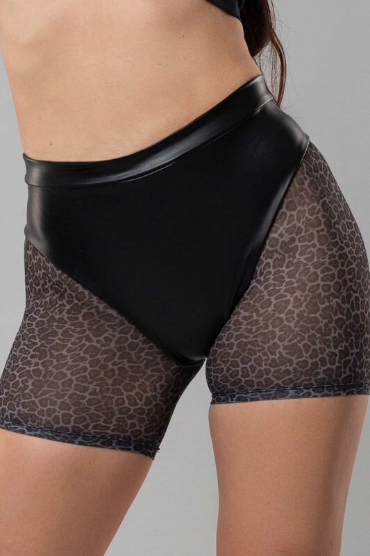 i-Style Short Mini Velo Gris Léopard
