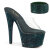 Pleaser BEJEWELED-712RS Mules à plateforme Transparent Strass Vert émeraude EU-38 / US-8
