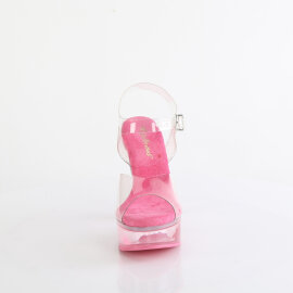 Fabulicious MARTINI-508 Sandales à plateforme Transparent Rose fumé EU-37 / US-7