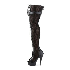 Pleaser Bottes cuissardes DELIGHT-3025ML Noir EU-35/US-5