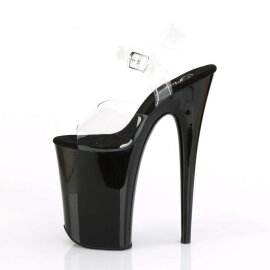 Pleaser Sandales INFINITY-908 Transparent Noir EU-38/US-8