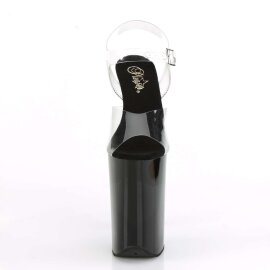 Pleaser Sandales INFINITY-908 Transparent Noir EU-39/US-9