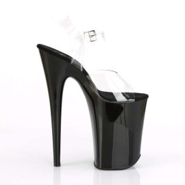 Pleaser Sandales INFINITY-908 Transparent Noir EU-39/US-9