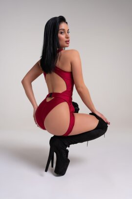 Paradise Chick Porte-Jarretelles Florida Rouge Foncé