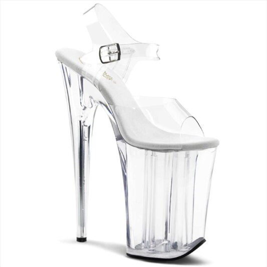 Pleaser Sandales INFINITY-908 Transparent Argent EU-39/US-9