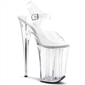 Pleaser Sandales INFINITY-908 Transparent Argent EU-39/US-9