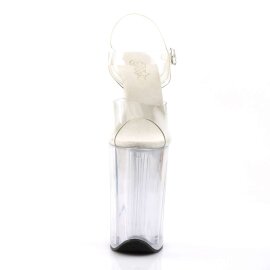 Pleaser Sandales INFINITY-908 Transparent Argent EU-39/US-9