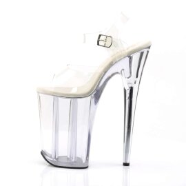 Pleaser Sandales INFINITY-908 Transparent Argent EU-39/US-9