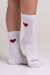 Paradise Chick Chaussettes Supreme Poledance avec Cœurs Blanc