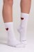Paradise Chick Chaussettes Supreme Poledance avec Cœurs Blanc