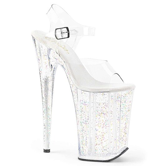 Pleaser Sandales INFINITY-908MG Transparent Argent EU-37/US-7