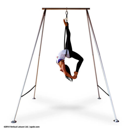 Support aérien A-Frame X-Pole avec des connecteurs en forme de 8 à 2 points