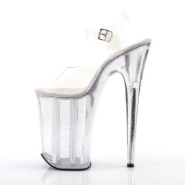 Pleaser Sandales INFINITY-908MG Transparent Argent EU-39/US-9