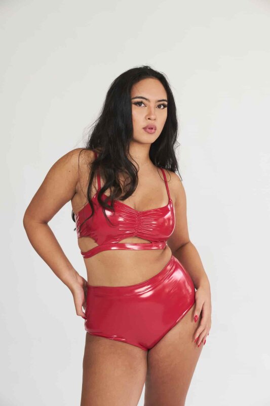 Lunalae Haut Paige Effet Verni Rouge S
