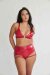 Lunalae Short Lure You High Waist Garter Effet Verni Rouge M