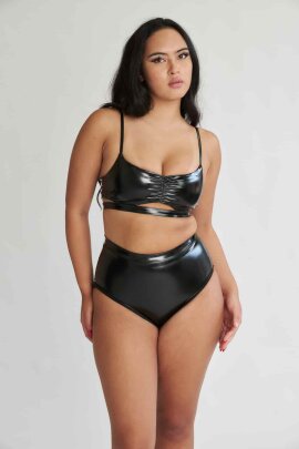 Lunalae Haut Paige Effet Verni Noir XS