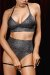 Polerina Short Bikini Argent Stardust avec Garter Amovible M