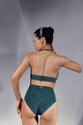 Polerina Haut Bikini Sarcelle Lurex XL