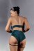 Polerina Short Bikini Sarcelle Lurex avec Garter Amovible M