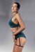 Polerina Short Bikini Sarcelle Lurex avec Garter Amovible M