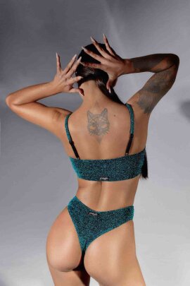 Polerina Haut Pixi Sarcelle Lurex XL
