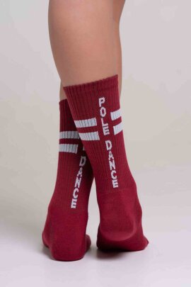 Paradise Chick Supreme Poledance Chaussettes Bordeaux