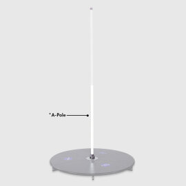 X-Pole X-Stage Lite A-Pole Revêtement Poudré Blanc 45 mm