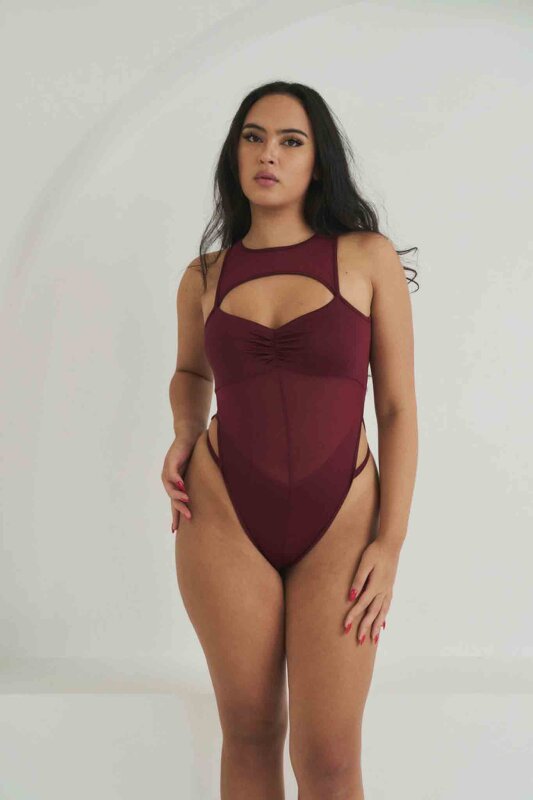 Lunalae Body Charlie Mesh Bordeaux L