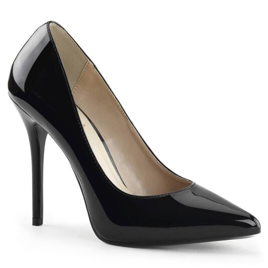 Pleaser AMUSE-20 Escarpins Vernis Noir EU-44/US-14