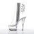 Pleaser Bottines KISS-1018C Transparent Argent EU-35/US-5