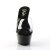 Pleaser Sandales KISS-201 Transparent Noir EU-42/US-12