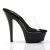 Pleaser Sandales KISS-201 Transparent Noir EU-42/US-12