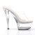 Pleaser Sandales KISS-201 Transparent Argent EU-35/US-5