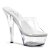 Pleaser Sandales KISS-201 Transparent Argent EU-37/US-7