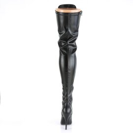 Pleaser SEDUCE-3024 Bottes cuissardes Cuir synthétique Noir EU-36/US-6