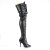 Pleaser SEDUCE-3024 Bottes cuissardes Cuir synthétique Noir EU-36/US-6
