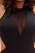 Lunalae Bodysuit Isabella Cut Out Mesh Noir Occasion