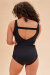 Lunalae Bodysuit Isabella Cut Out Mesh Noir Occasion
