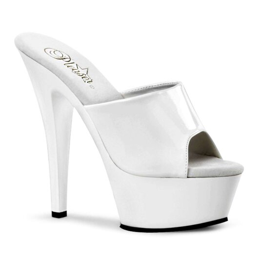 Pleaser Mules KISS-201 Blanc EU-37/US-7