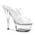 Pleaser Mules KISS-202 Transparent Argent EU-37/US-7