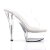 Pleaser Mules KISS-202 Transparent Argent EU-37/US-7