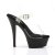 Pleaser Sandales KISS-208 Transparent Noir EU-35/US-5