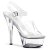 Pleaser Sandales KISS-208 Transparent Argent EU-35/US-5