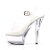 Pleaser Sandales KISS-208 Transparent Argent EU-35/US-5