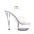 Pleaser Sandales KISS-208 Transparent Argent EU-35/US-5