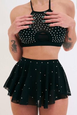 Lunalae Haut Demi Diamante Noir