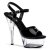 Pleaser Sandales KISS-209 Noir Transparent EU-35/US-5